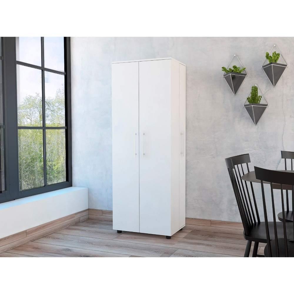 Alacena San Lorenzo Blanco 62 cm con Dos Puertas y un Cajón Lateral - Muebles Organizadores | Bylmo