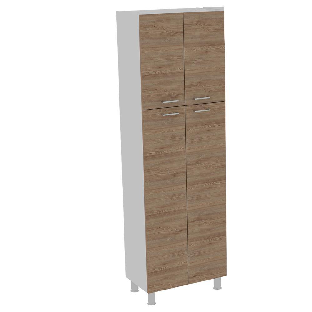 Alacena Ferreti Miel y Blanco 61 cm con Cuatro Puertas - Muebles Organizadores | Bylmo