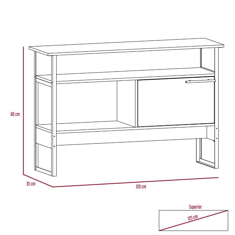 Arrimo Magnum Miel 120x80cm con Tres Compartimientos y con Patas - Bifes | Bylmo