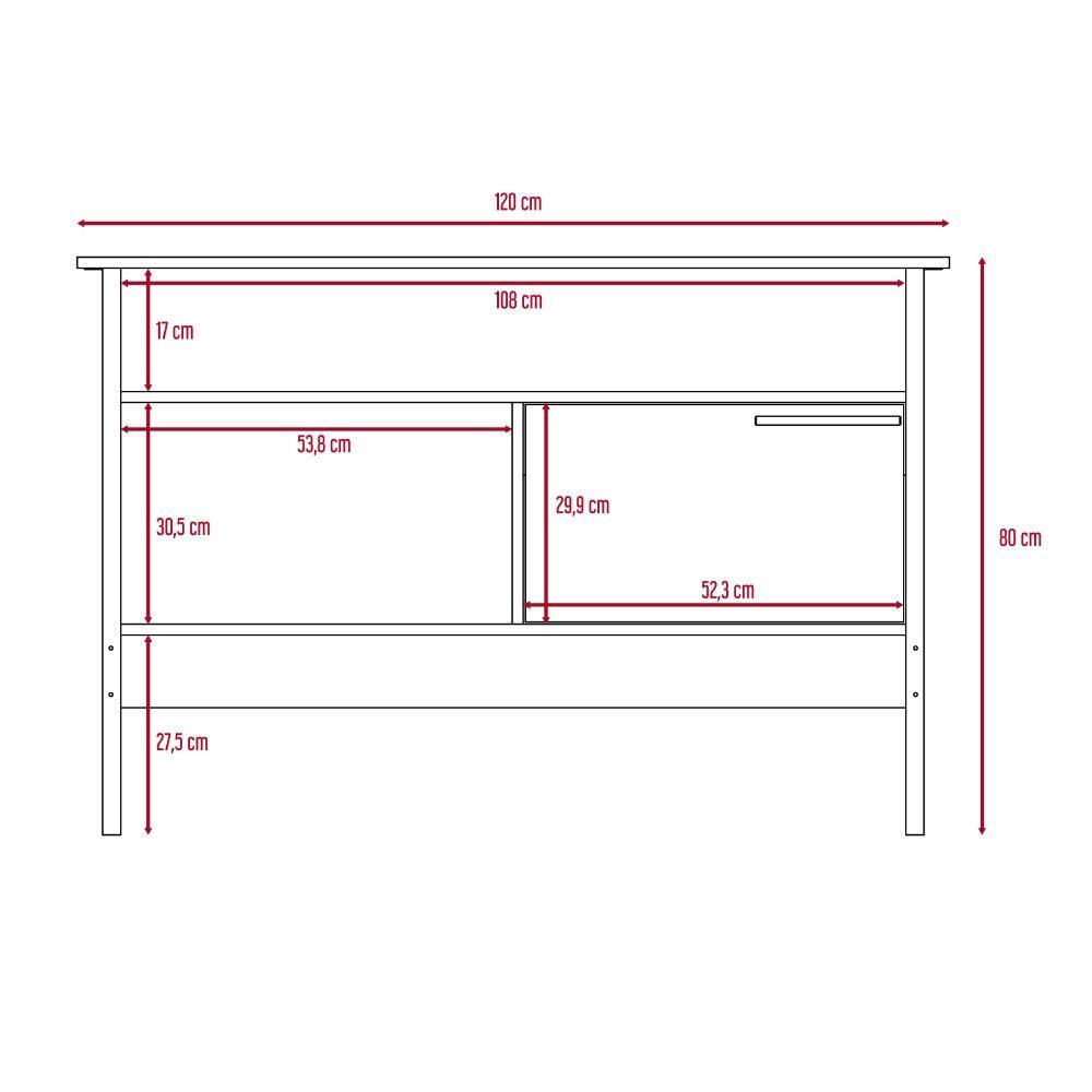 Arrimo Magnum Miel 120x80cm con Tres Compartimientos y con Patas - Bifes | Bylmo