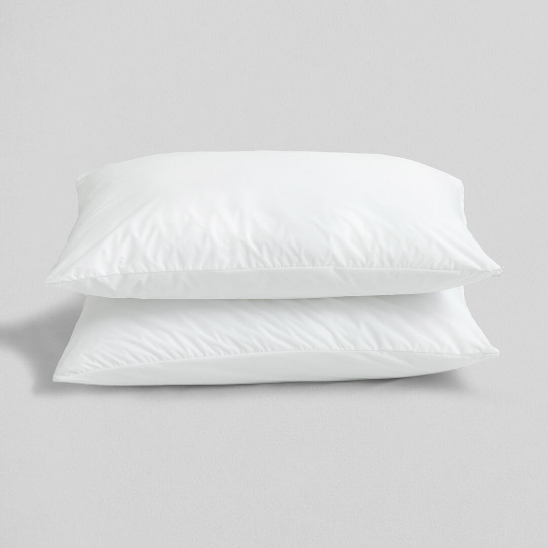 Set X 2 Fundas de Almohada Blanco 50x70cm Antifluido Fondo Entero - Ropa de Cama | Bylmo