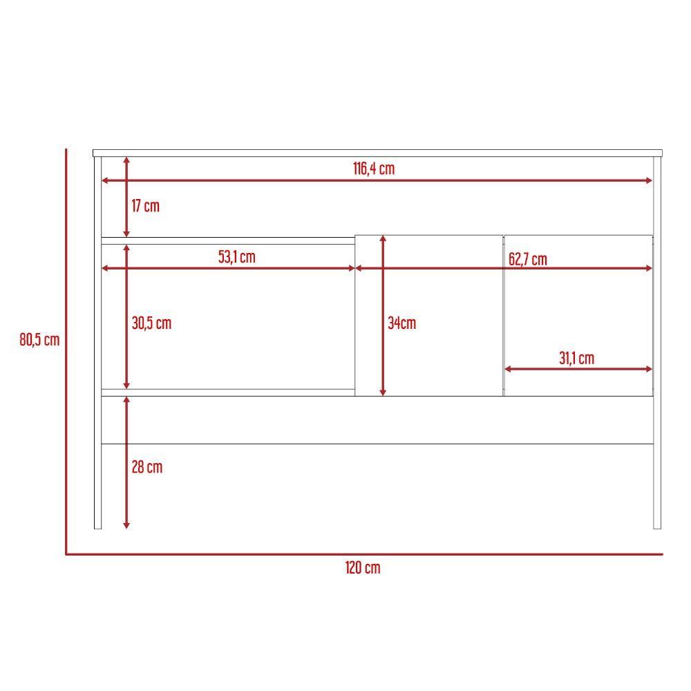 Arrimo Classic Miel y Plomo 120 cm con Dos Puertas - Bifes | Bylmo