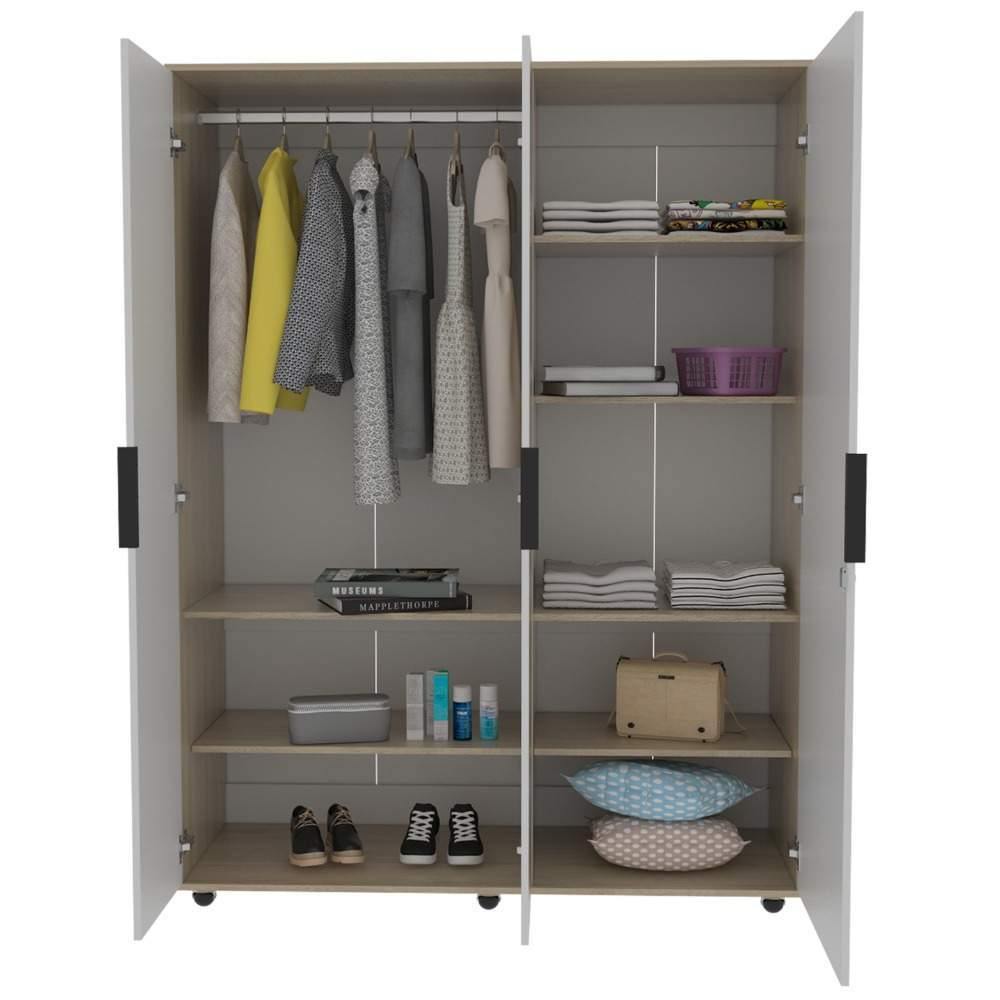 Closet Kaia Rovere 140 cm con Espejo y Tres Puertas - Closets | Bylmo