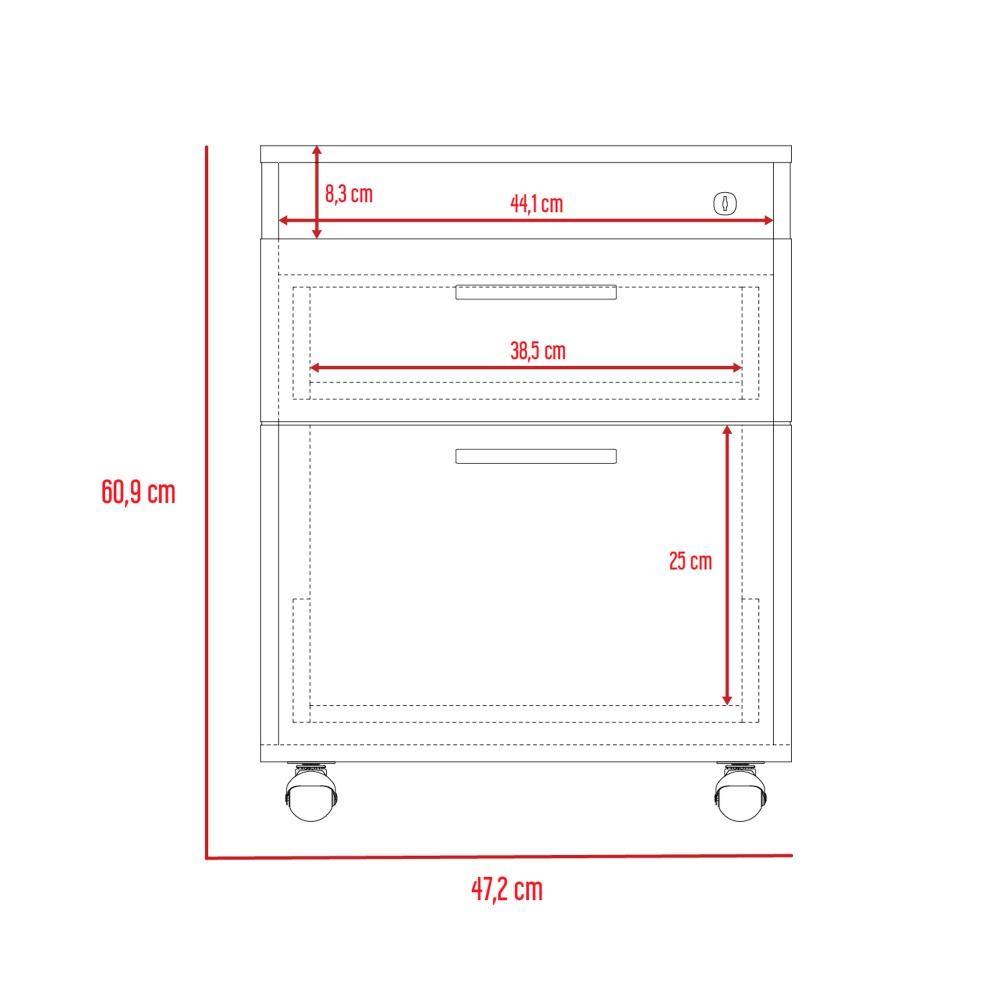 Archivador Boreal Wengue 47 cm - Escritorios y Archivadores | Bylmo