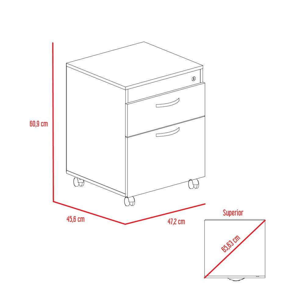 Archivador Boreal Wengue 47 cm - Escritorios y Archivadores | Bylmo