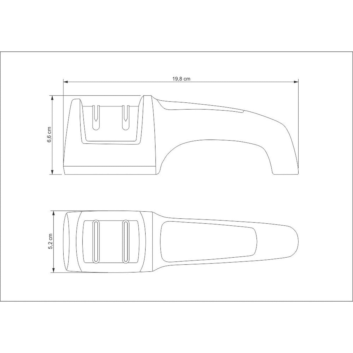 Afilador de Cuchillos Profio Negro 5 cm Diamantado con Soporte de ABS y Acero Inoxidable - Utensilios y Accesorios | Bylmo