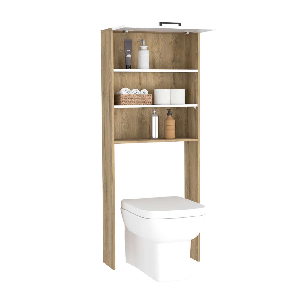 Mueble Bath Macadamia y Blanco 63 cm con Una Puerta - Gabinetes | Bylmo