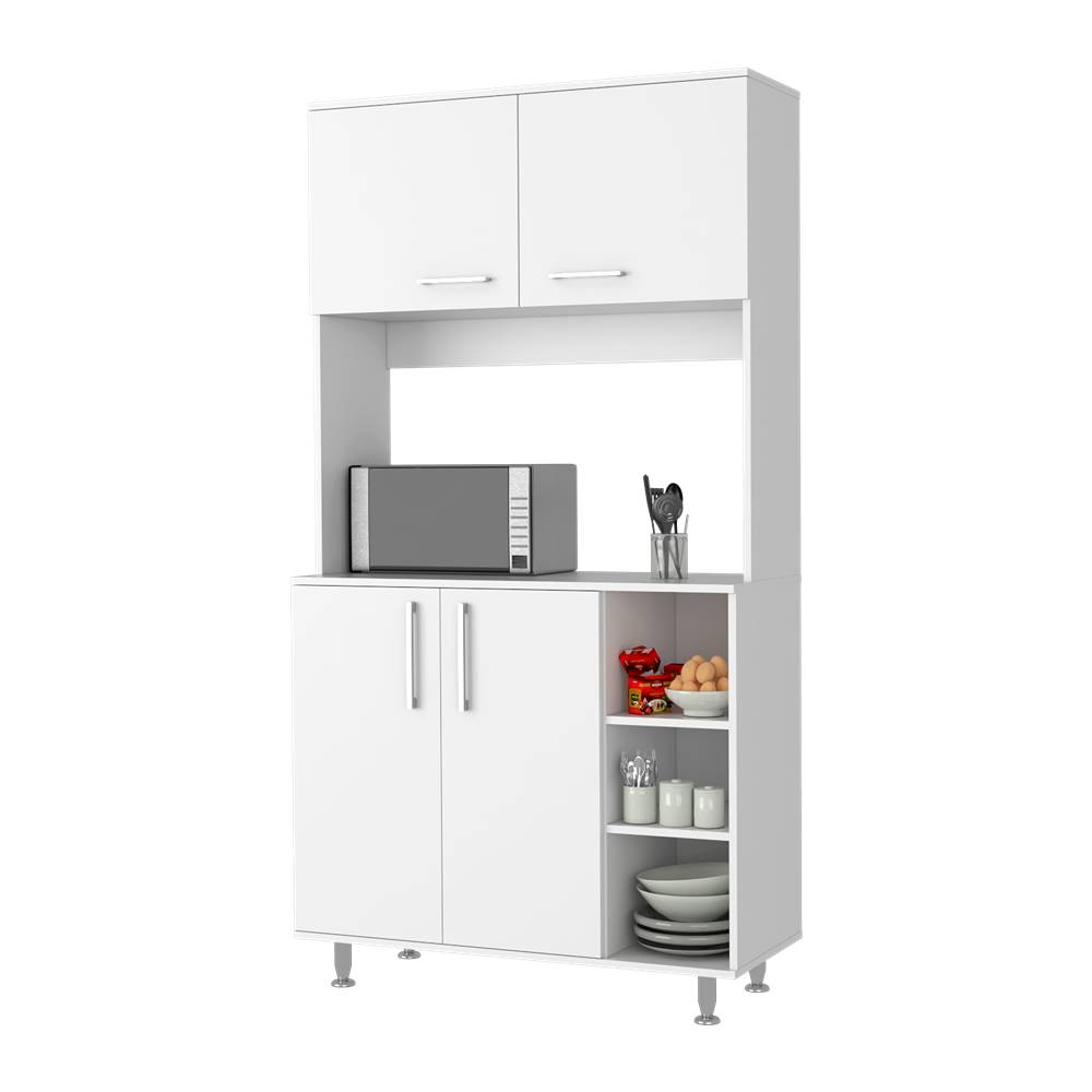 Alacena Sochi Plus Blanco 95 cm con Cuatro Puertas - Muebles Organizadores | Bylmo