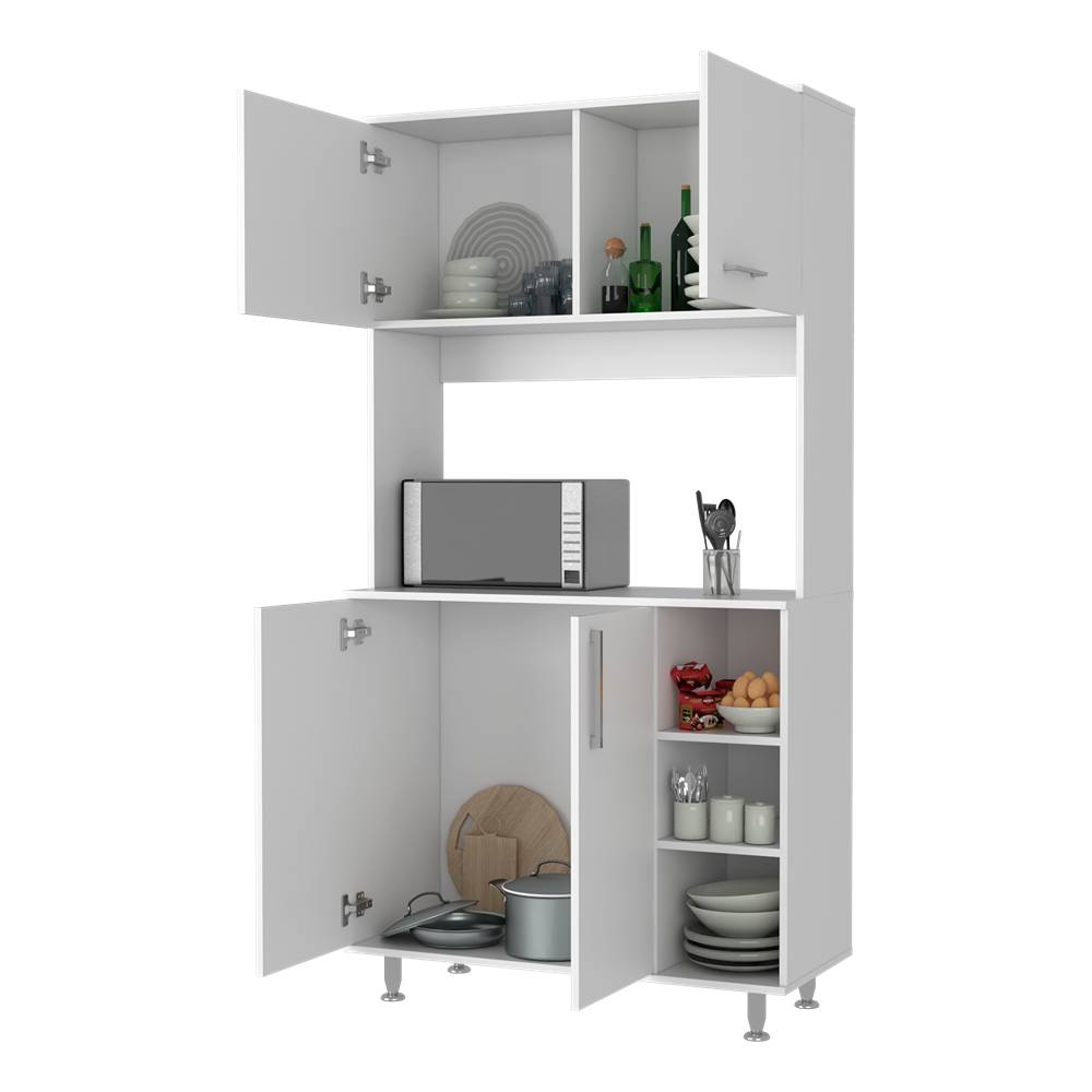 Alacena Sochi Plus Blanco 95 cm con Cuatro Puertas - Muebles Organizadores | Bylmo