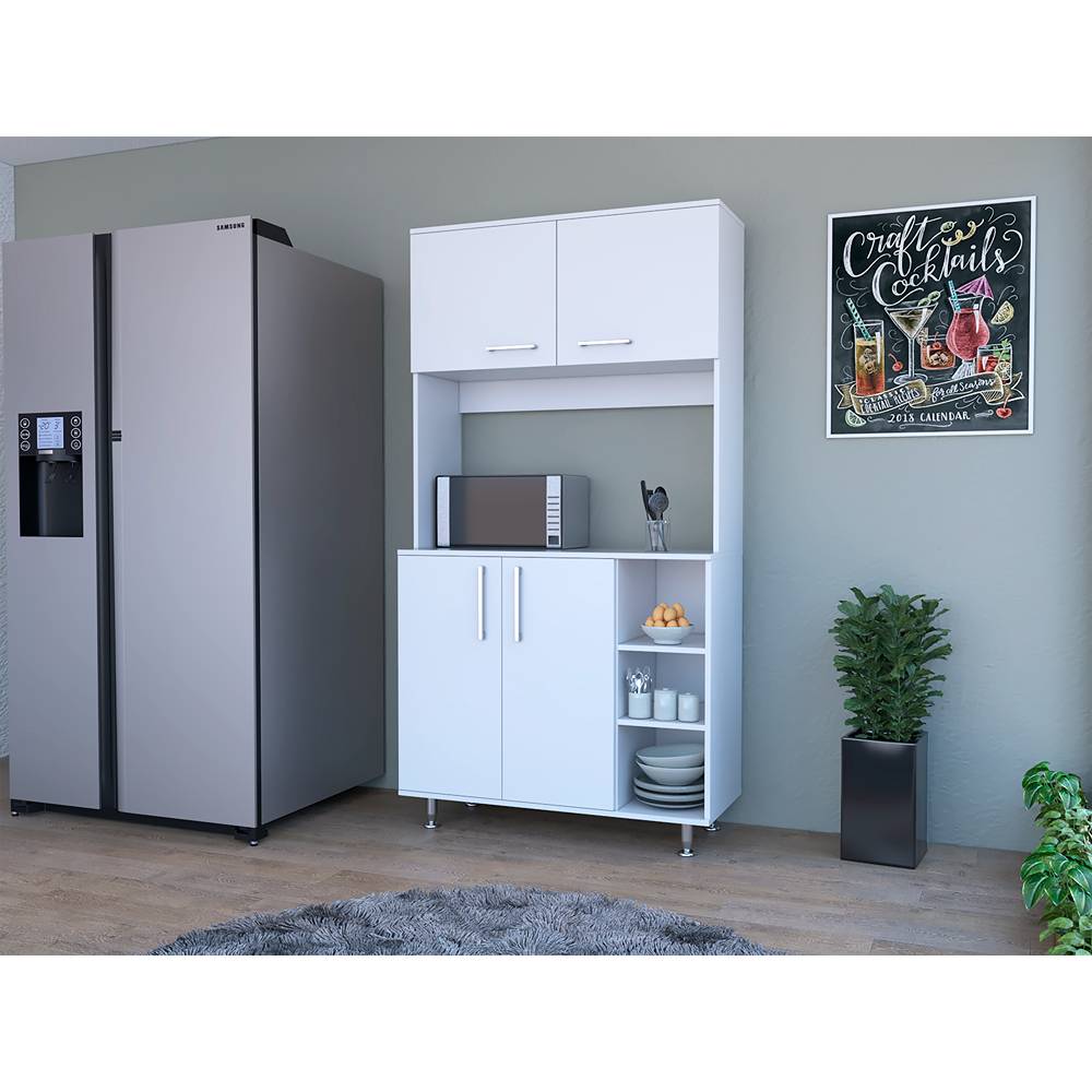 Alacena Sochi Plus Blanco 95 cm con Cuatro Puertas - Muebles Organizadores | Bylmo