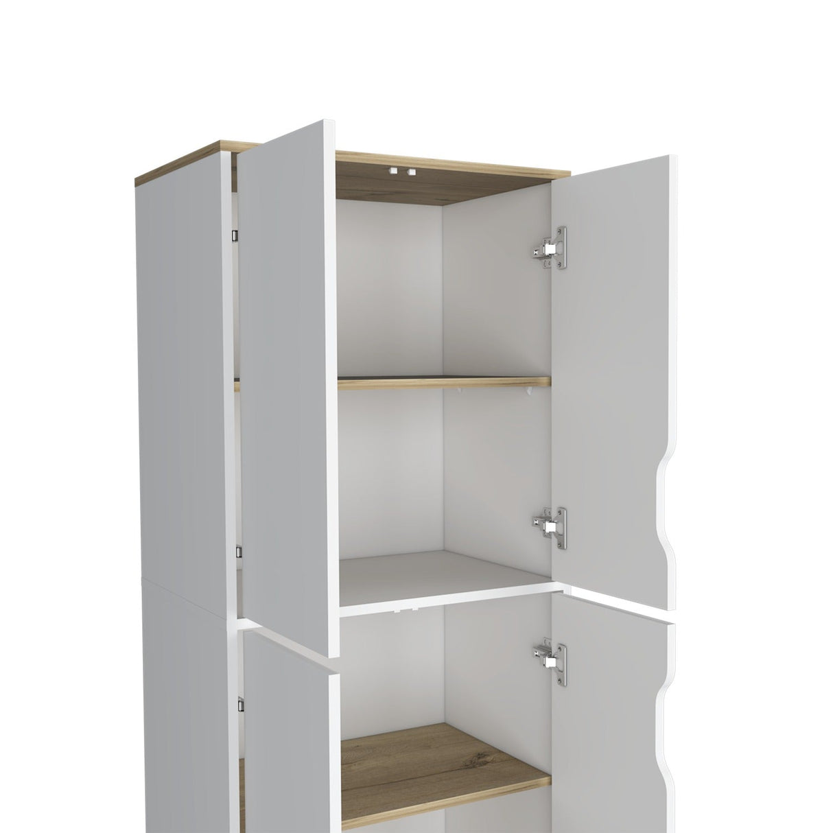 Alacena BiColor Blanco 60 cm con Cuatro Puertas Batientes - Alacenas y Muebles Microondas | Bylmo
