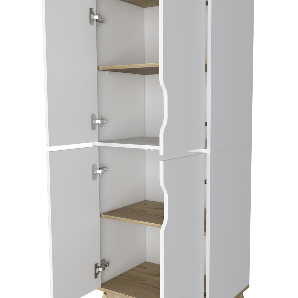 Alacena BiColor Blanco 60 cm con Cuatro Puertas Batientes - Alacenas y Muebles Microondas | Bylmo