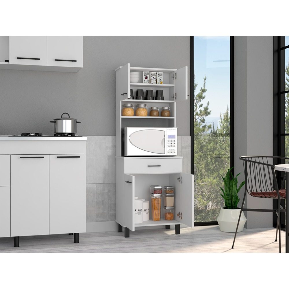 Alacena Buffet Blanco 58 cm con Almacenamiento - Alacenas y Muebles Microondas | Bylmo