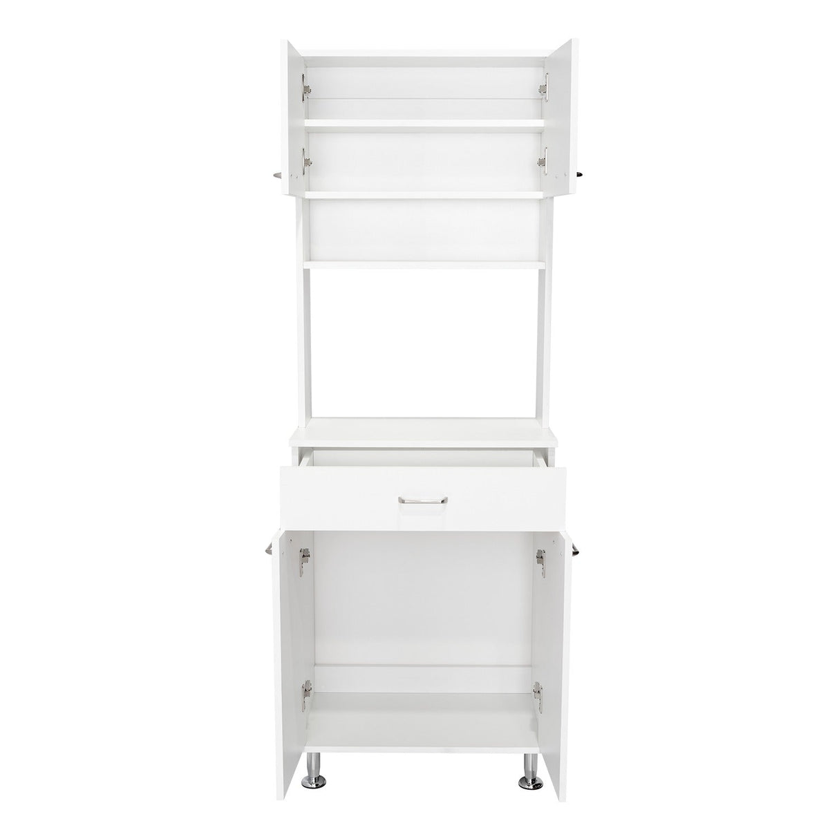 Alacena Della Plus Blanco 60x169cm con Un Entrepaño y con Cuatro Puertas - Alacenas y Muebles Microondas | Bylmo