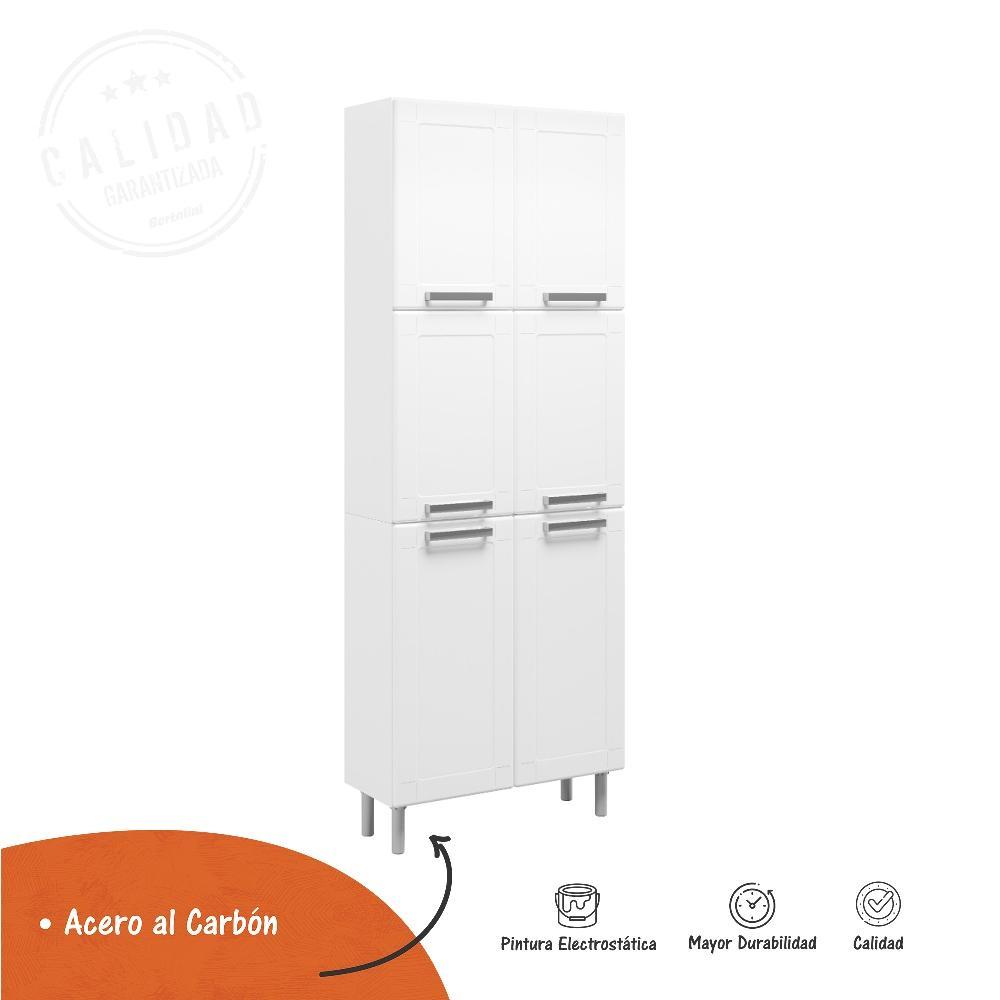 Alacena Konin Blanco 70 cm con Seis Puertas - Muebles Organizadores | Bylmo