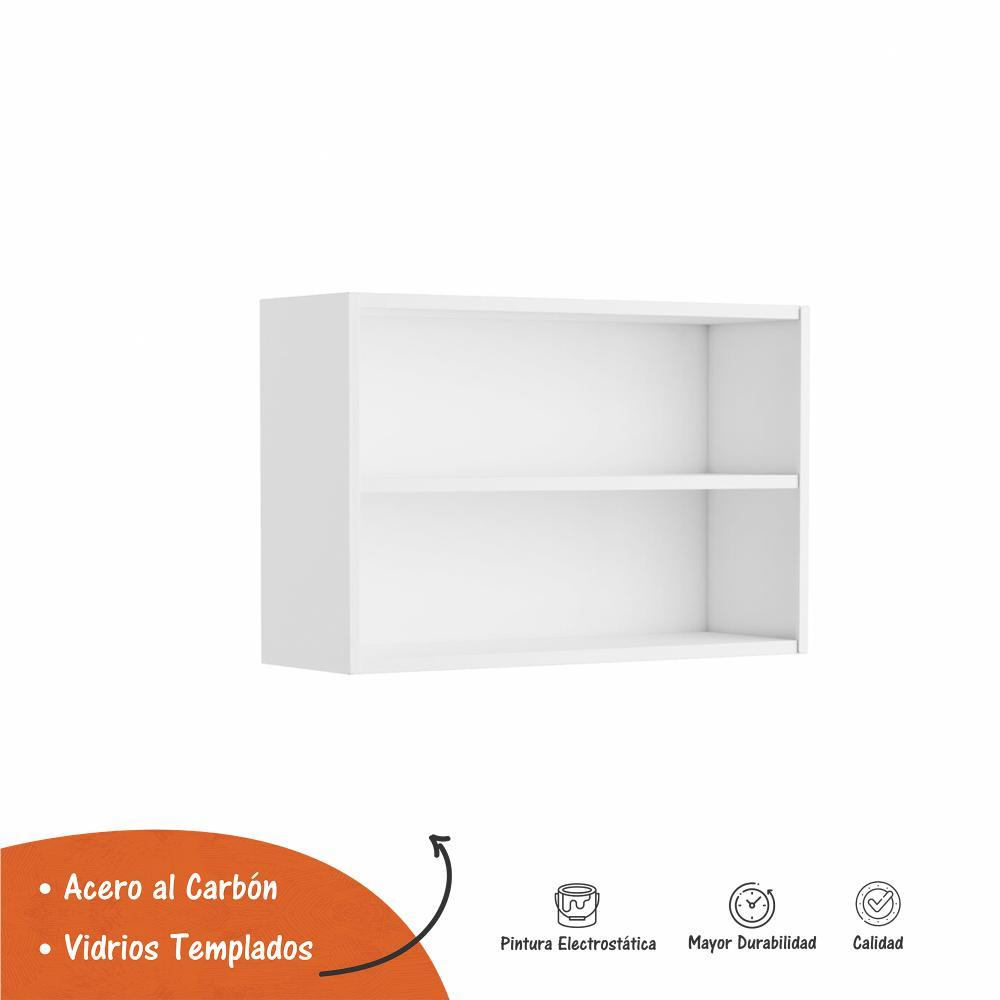 Alacena Negro 80x52cm Flotante sin Entrepaños y con Dos Puertas - Muebles Organizadores | Bylmo