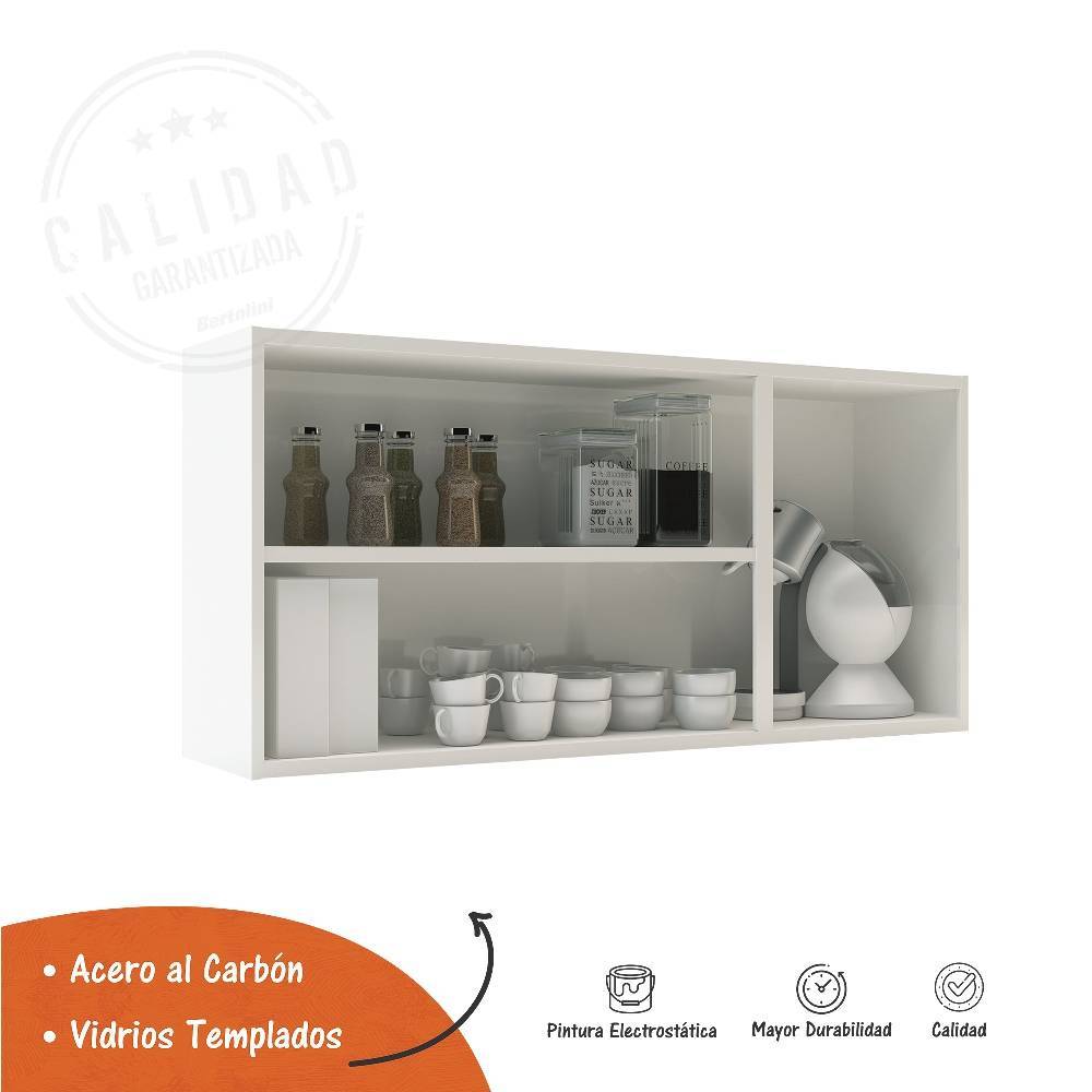 Mueble Superior Blanco 120 cm con Tres Puertas - Muebles Organizadores | Bylmo
