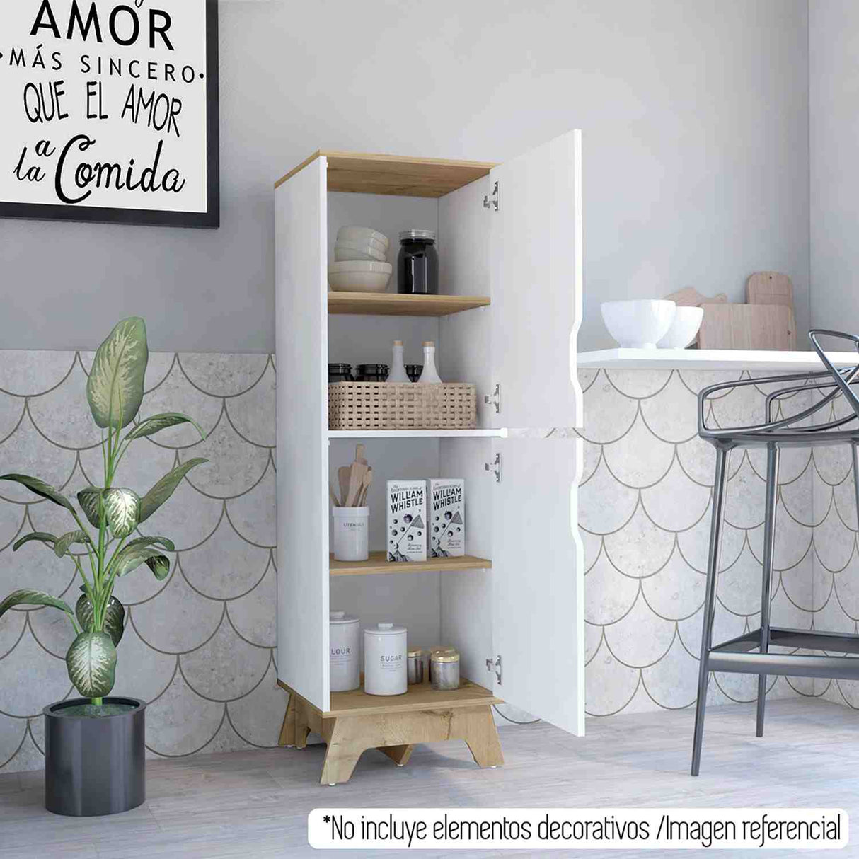 Alacena Z65 Blanco 45 cm con Dos Puertas - Alacenas y Muebles Microondas | Bylmo