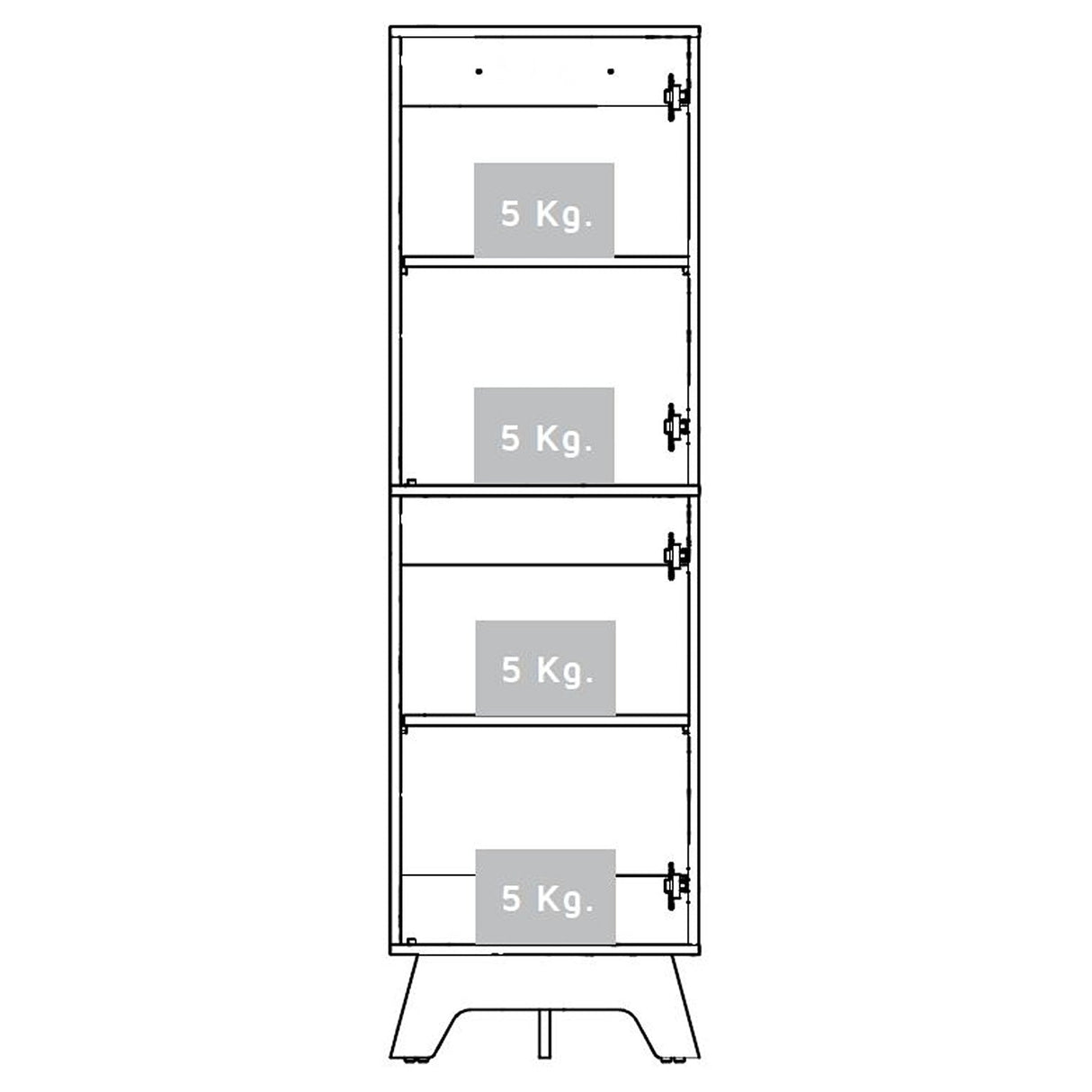 Alacena Z65 Blanco 45 cm con Dos Puertas - Alacenas y Muebles Microondas | Bylmo