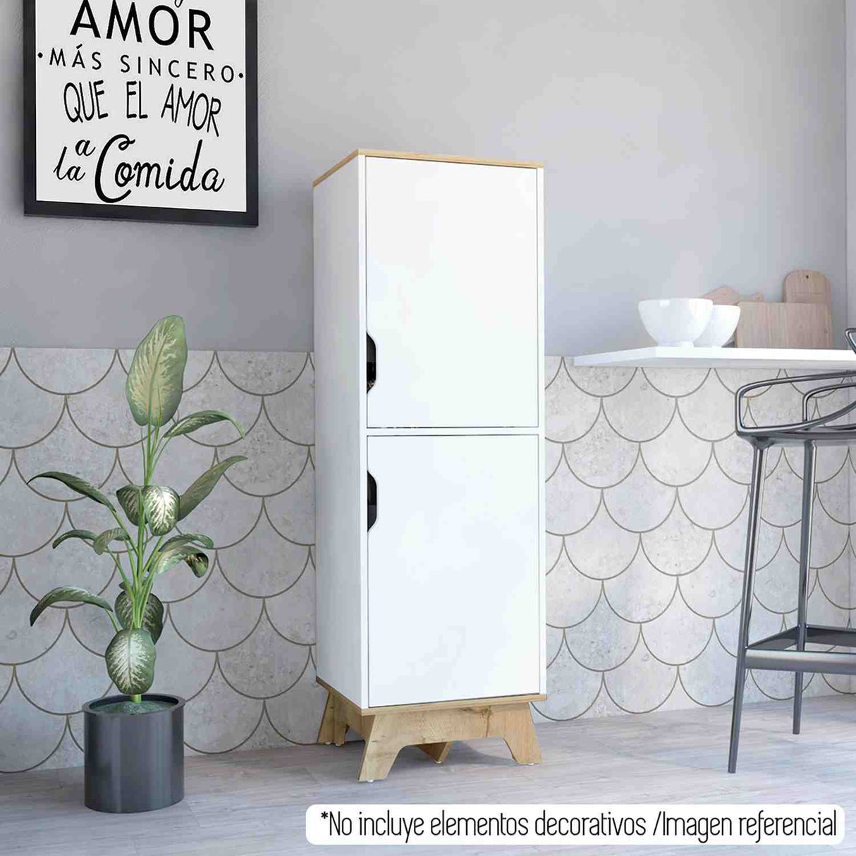 Alacena Z65 Blanco 45 cm con Dos Puertas - Alacenas y Muebles Microondas | Bylmo