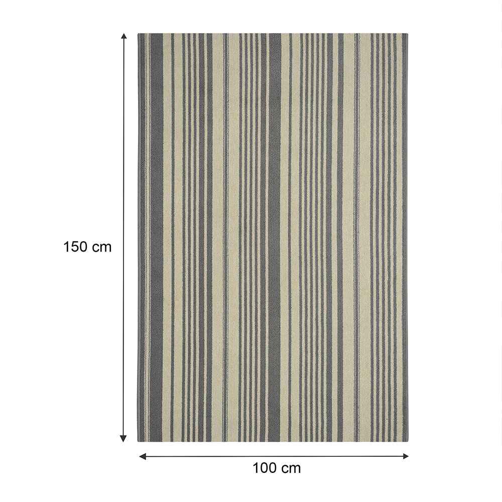 Alfombra California 100 cm x 150 cm de Habitación Gris Azul con Lineas - Tapetes y Alfombras | Bylmo