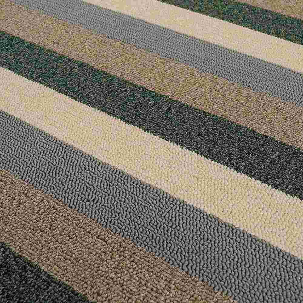 Alfombra California 100 cm x 150 cm de Hogar Verde Militar con Lineas - Tapetes y Alfombras | Bylmo