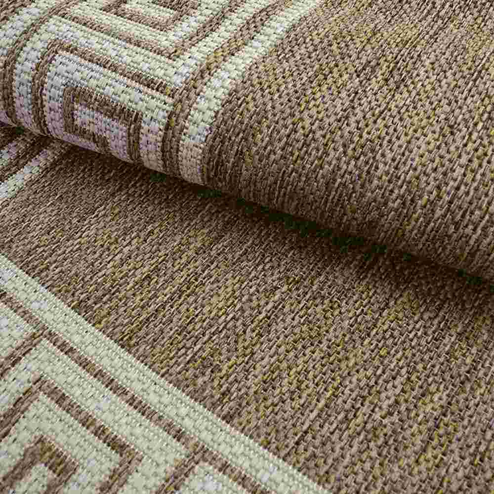 Alfombra Dover 60 cm x 180 cm de Hogar Capucciono con Espirales Cafes y Blancos - Tapetes y Alfombras | Bylmo