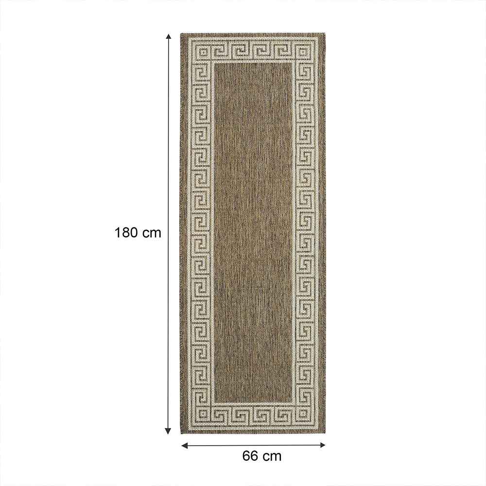 Alfombra Dover 60 cm x 180 cm de Hogar Capucciono con Espirales Cafes y Blancos - Tapetes y Alfombras | Bylmo