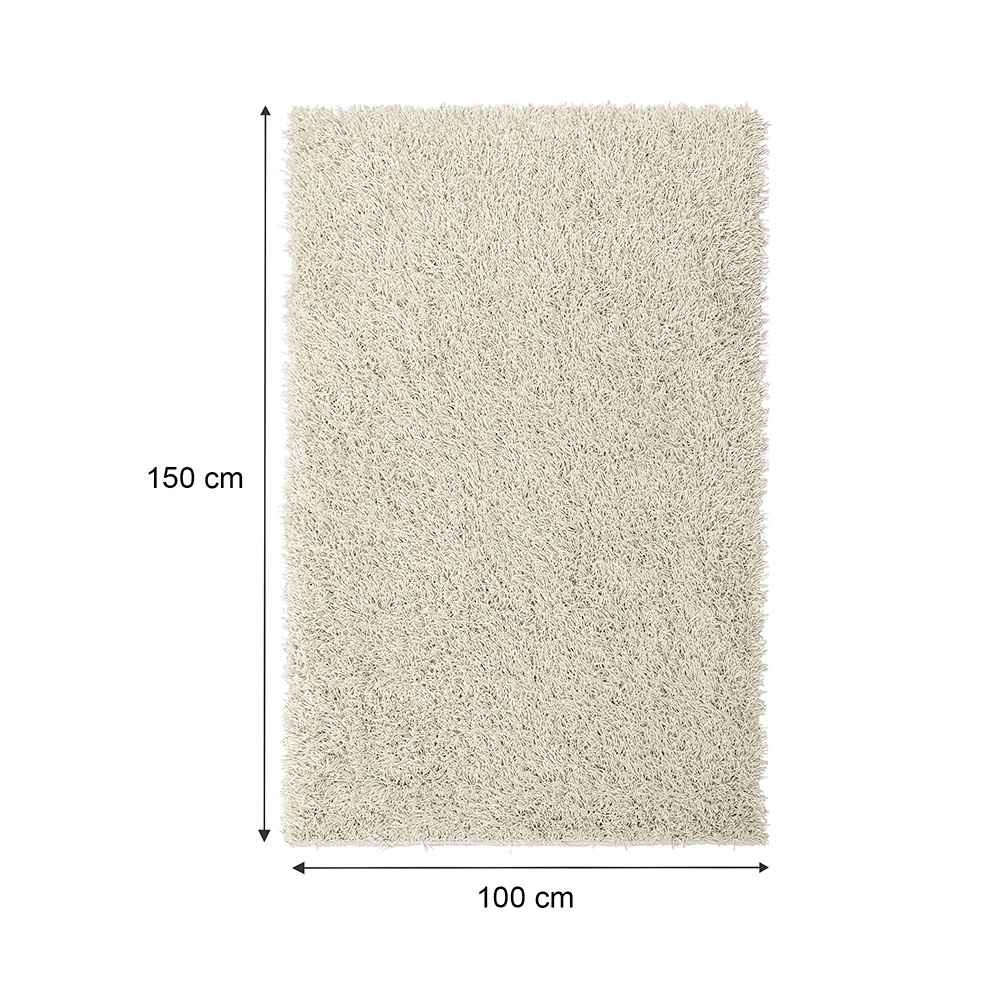 Alfombra Hawai 100 cm x 150 cm de Hogar Blanco Hueso Peludo - Tapetes y Alfombras | Bylmo