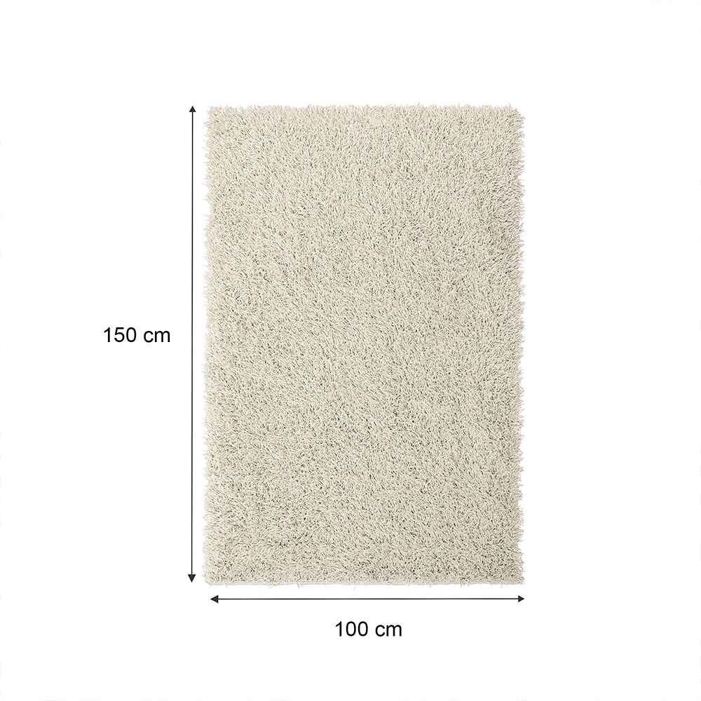 Alfombra Hawai 150 cm x 200 cm de Hogar Blanco Hueso Peludo - Tapetes y Alfombras | Bylmo