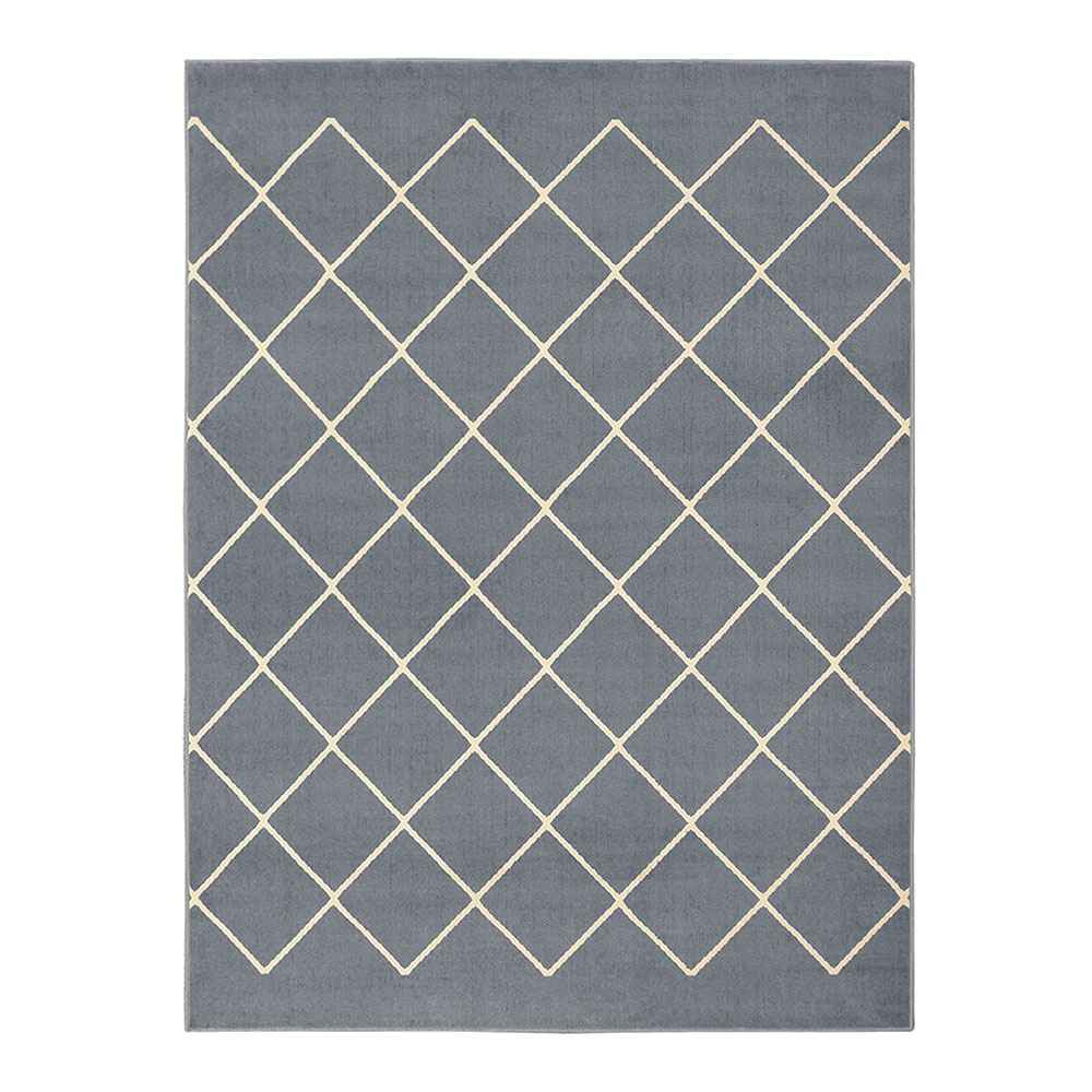 Alfombra Maryland 150 cm x 200 cm de Hogar Gris Oscuro con Rombos - Tapetes y Alfombras | Bylmo