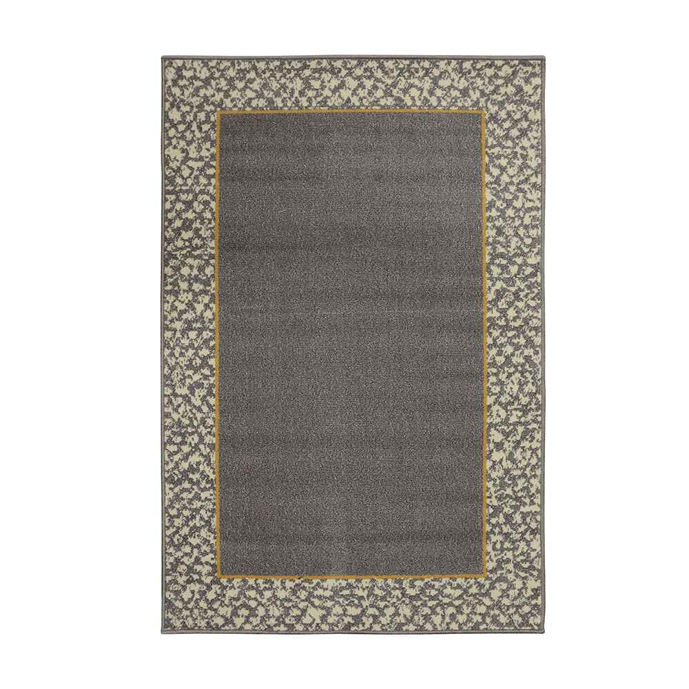 Alfombra Oregon 100 cm x 150 cm de Hogar Gris Grafito con Rectángulos - Tapetes y Alfombras | Bylmo