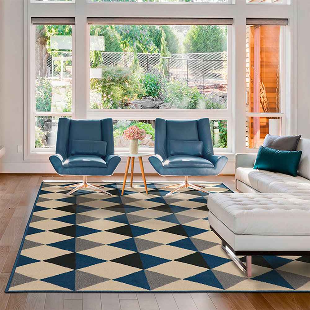 Alfombra Oregon 200 cm x 250 cm de Hogar Beige con Rombos - Tapetes y Alfombras | Bylmo