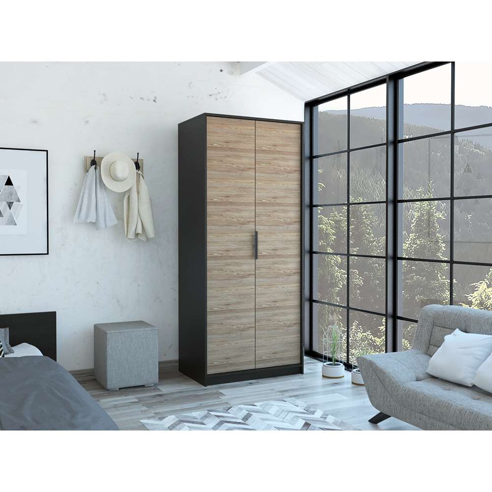 Closet Kaia Wengue 80x189cm sin Cajones con 2 Entrepaños - Closets | Bylmo