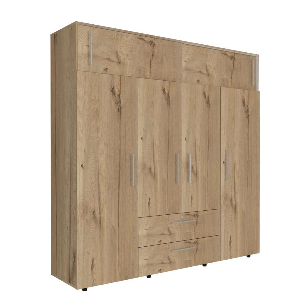 Closet Luque Duna y Blanco 200x204cm con 3 Cajones con 3 Entrepaños - Closets | Bylmo