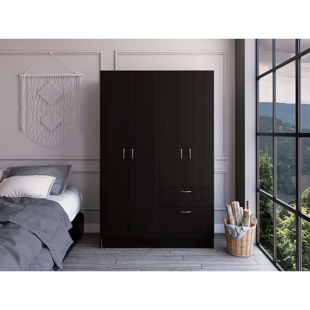 Closet Vaupes Wengue 108.9x170.8cm con 2 Cajones con 2 Entrepaños - Closets | Bylmo