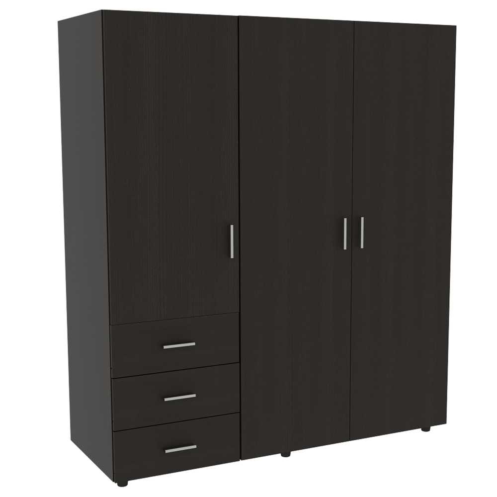 Closet Armario Basic Wengue Madera Aglomerada Moderno