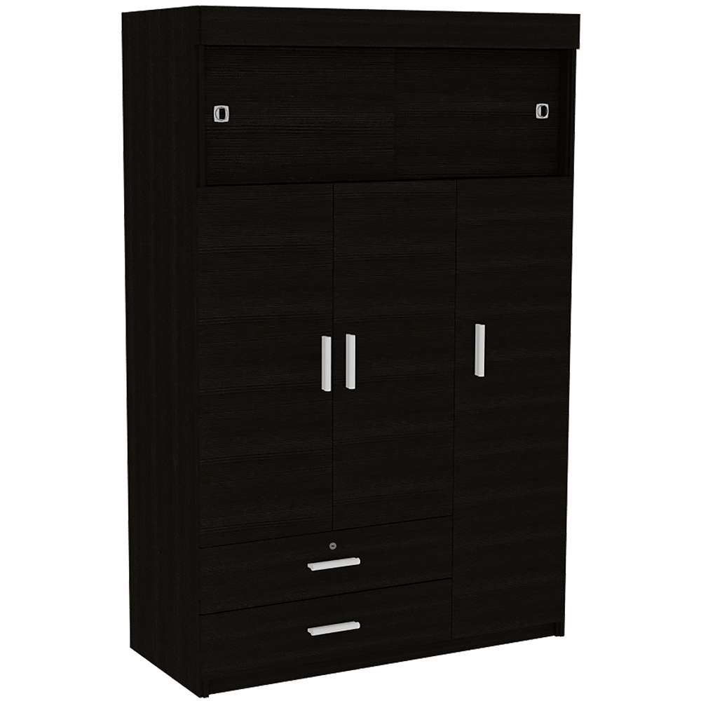 Closet Z Wengue 120x187.5cm con 3 Cajones con 3 Entrepaños - Closets | Bylmo