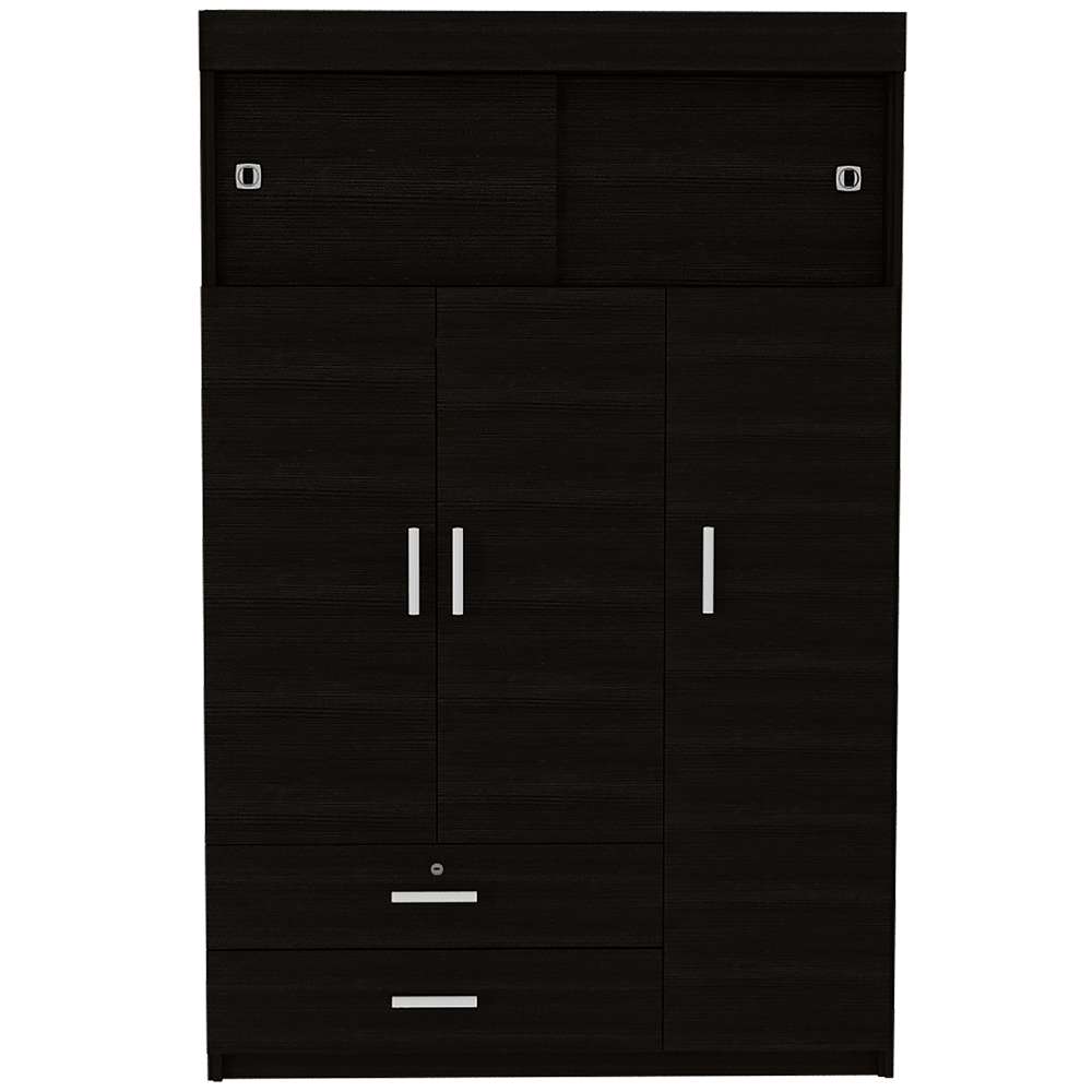 Closet Z Wengue 120x187.5cm con 3 Cajones con 3 Entrepaños - Closets | Bylmo