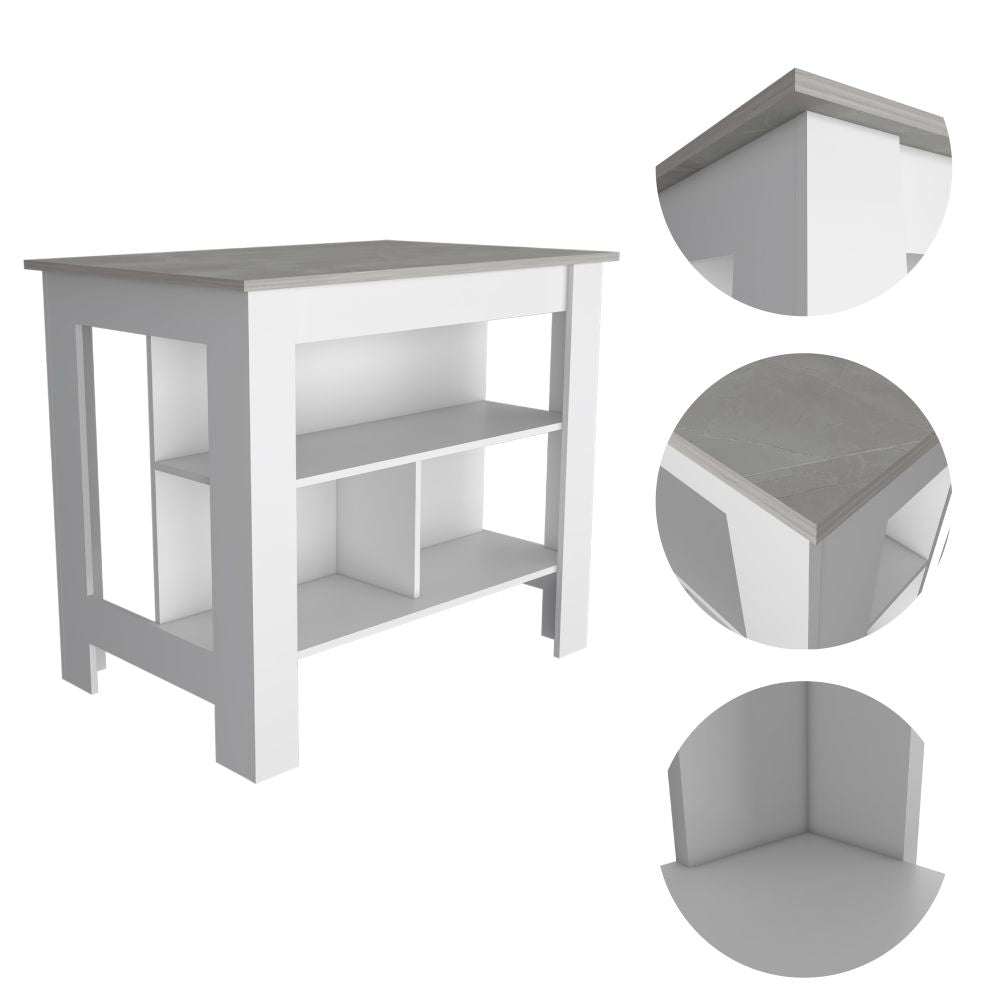 Mueble Cala Plus Blanco 103x90cm con Dos Entrepaños y Tres Compartimientos - Muebles Organizadores | Bylmo
