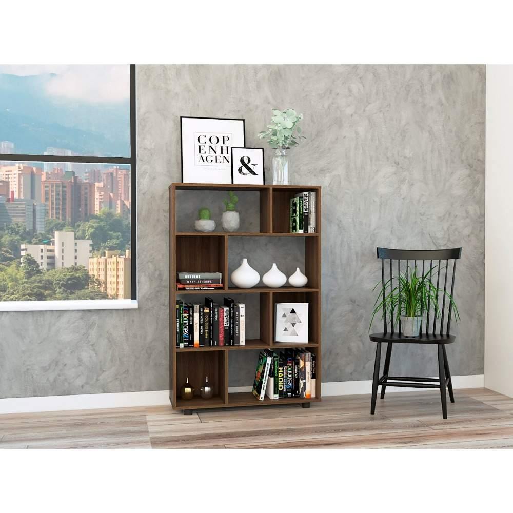 Biblioteca Indira Amaretto 80 cm con Entrepaños - Bibliotecas | Bylmo