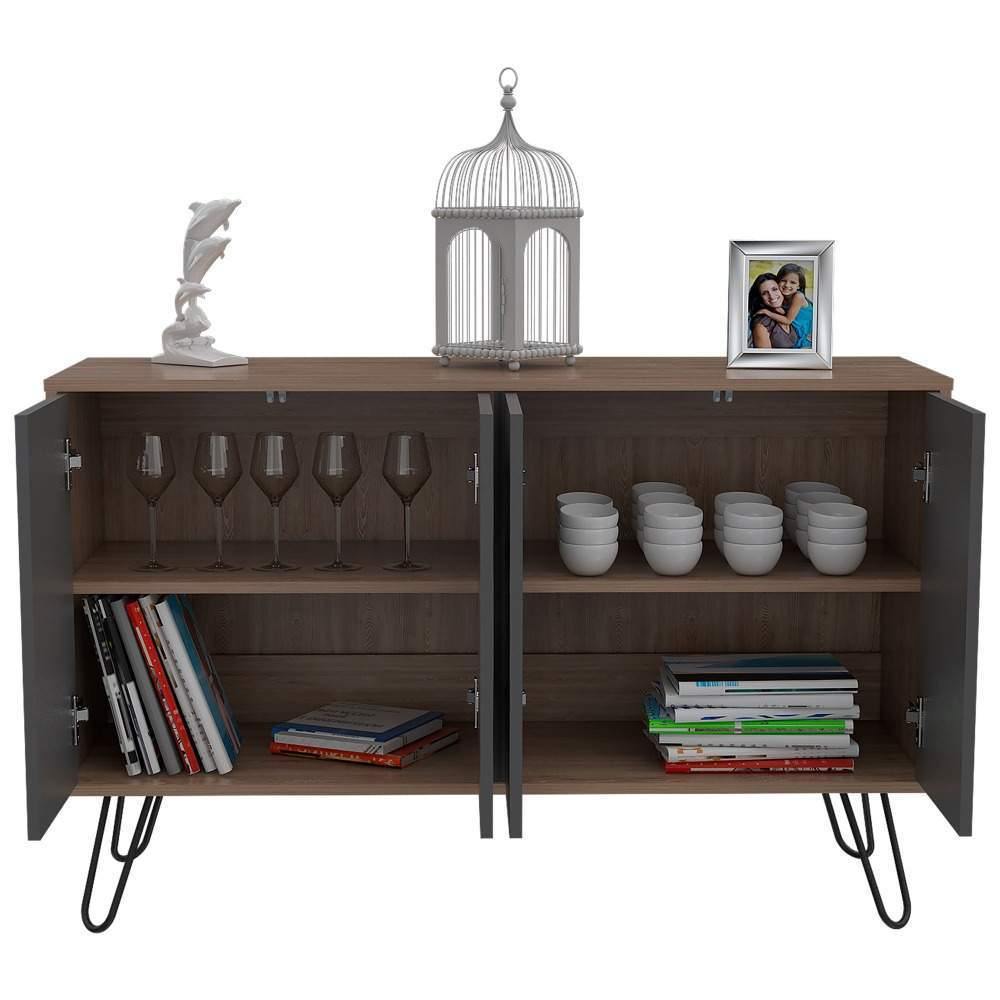 Bifé Vassel Miel 117x75.6cm sin Cajones y con Cuatro Compartimientos - Bifes | Bylmo