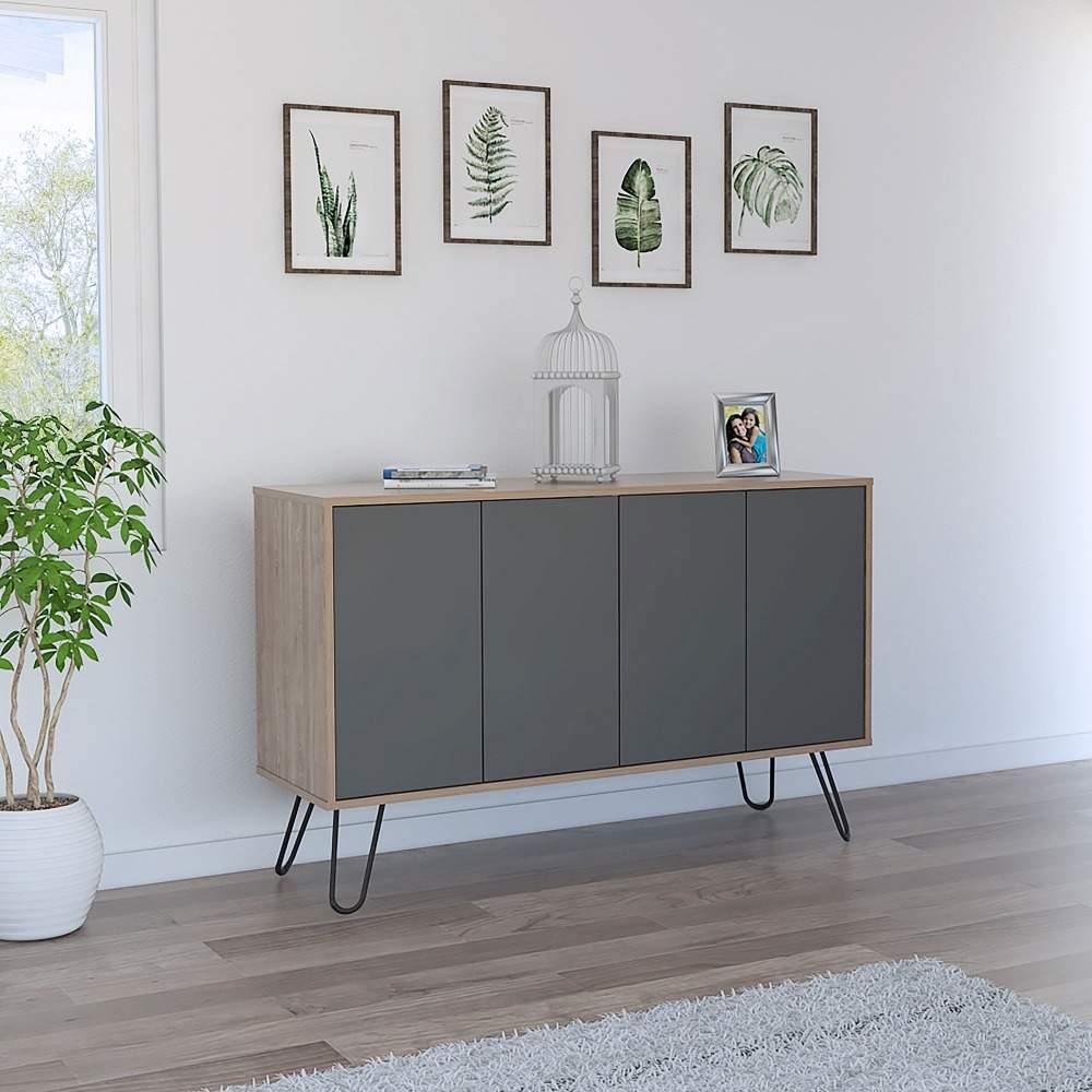 Bifé Vassel Miel 117x75.6cm sin Cajones y con Cuatro Compartimientos - Bifes | Bylmo