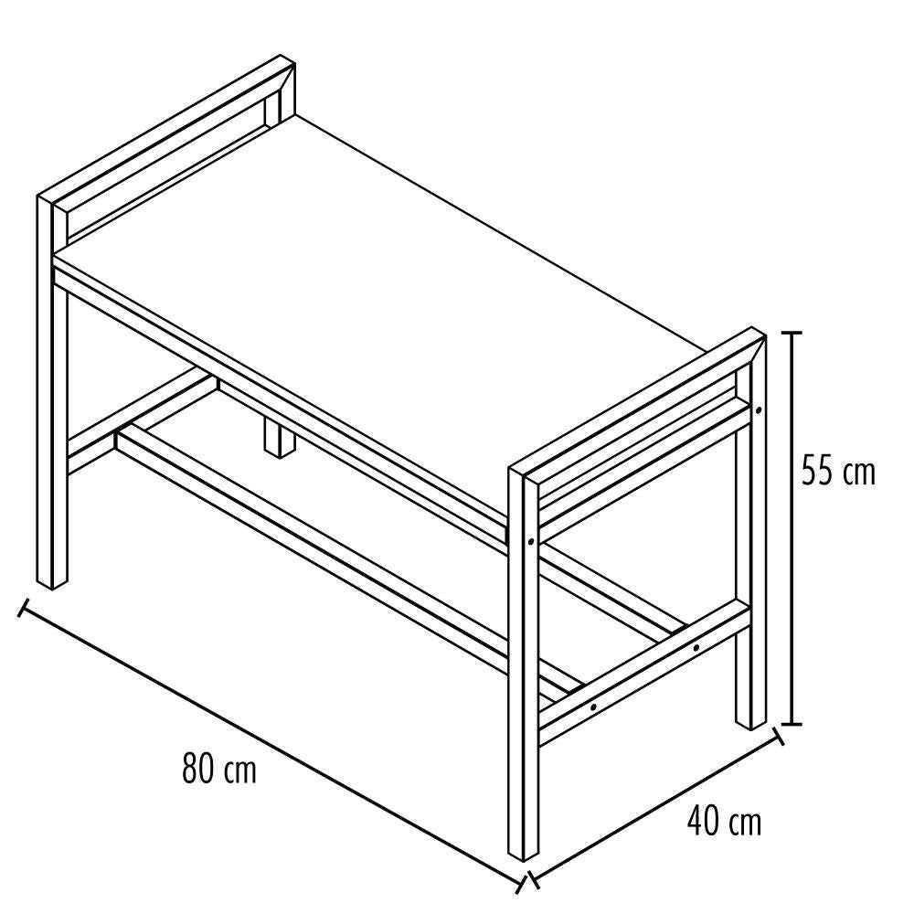 Zapatero Entry Cafe y Negro 80 cm - Repisas y Percheros | Bylmo