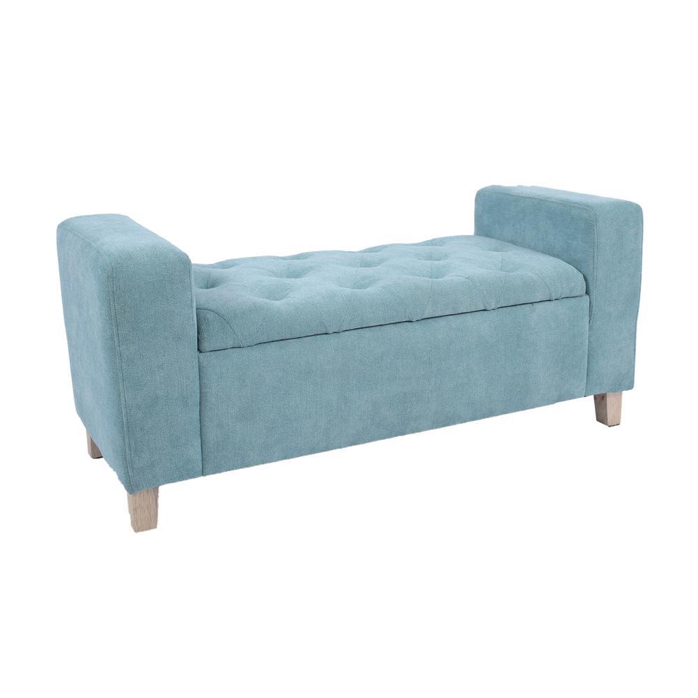 Banqueta Baúl Verde Menta 102x45cm De 2 Puestos con Apoya Brazos - Sofas | Bylmo