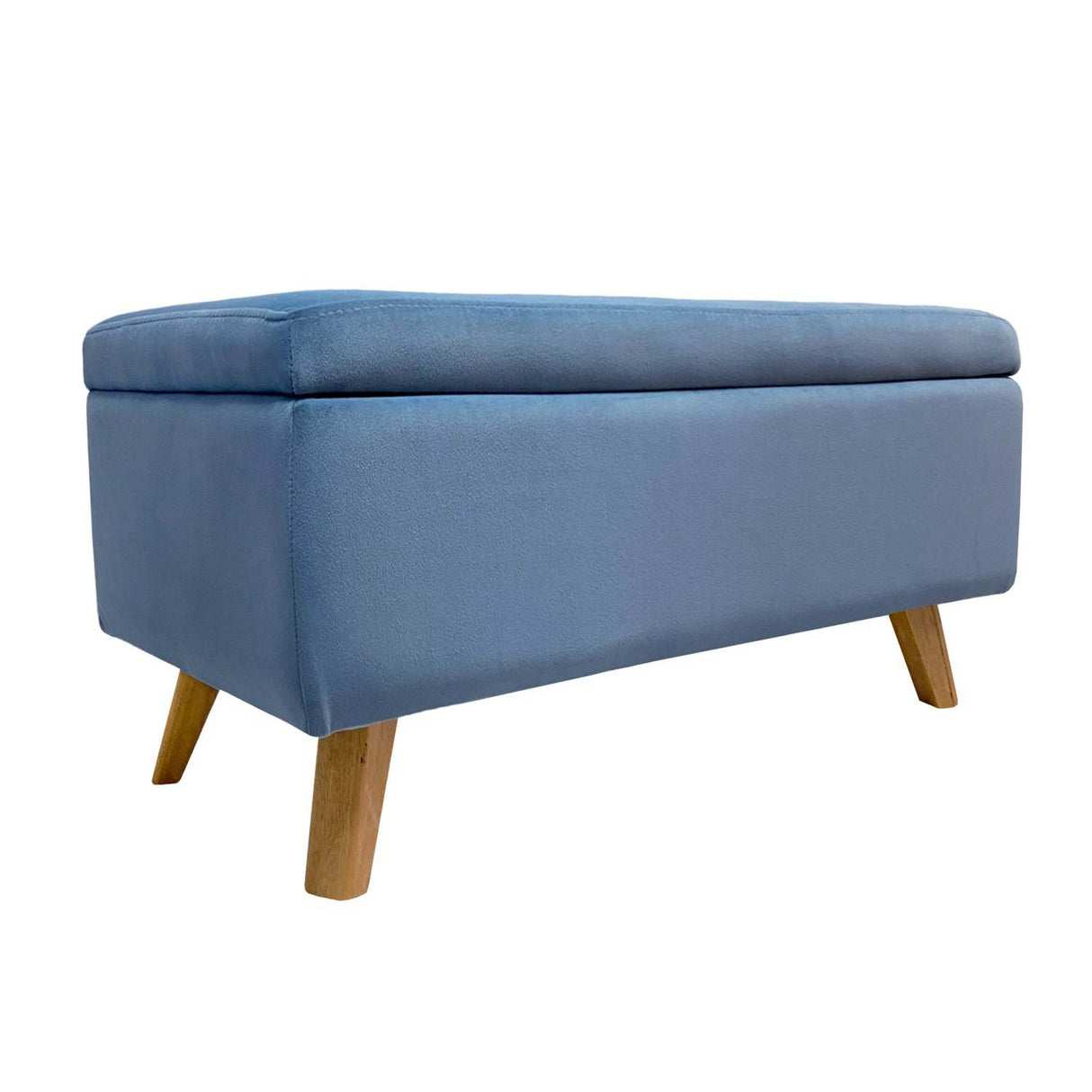 Banqueta Nugo Azul 80 cm con Baúl - Sofas y Poltronas | Bylmo