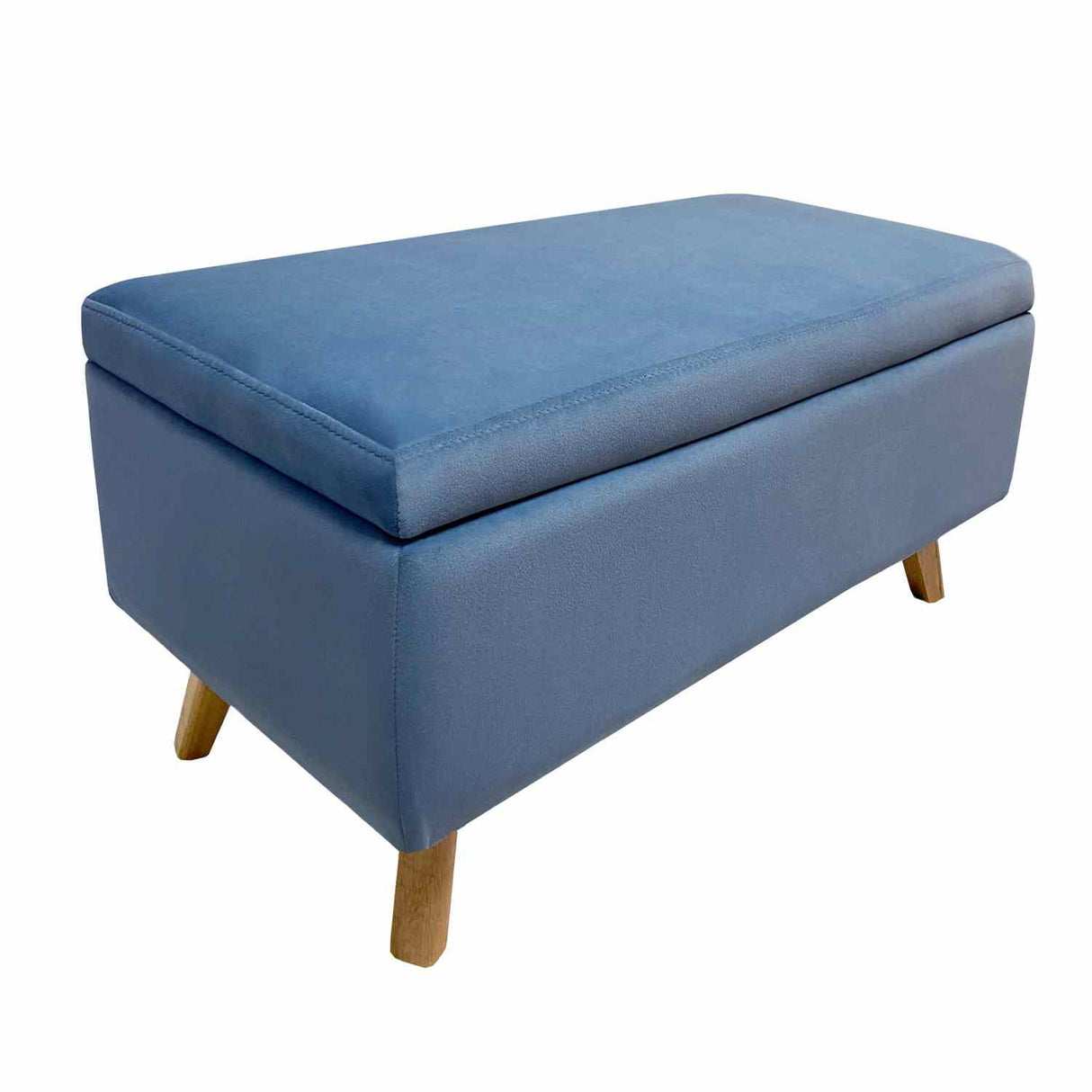 Banqueta Nugo Azul 80 cm con Baúl - Sofas y Poltronas | Bylmo
