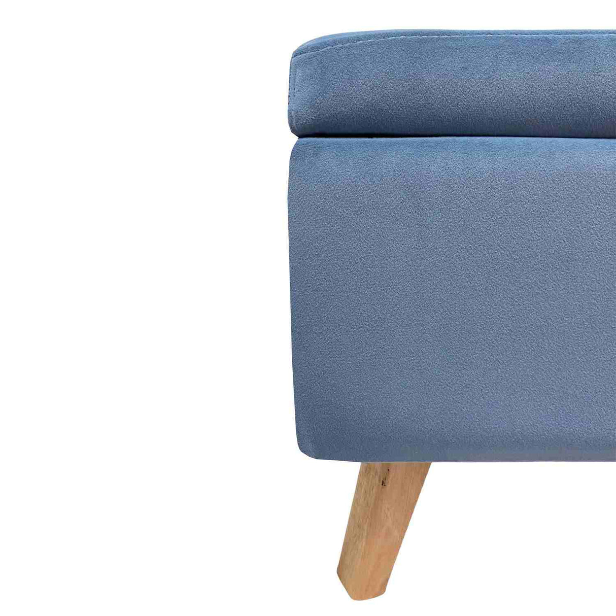 Banqueta Nugo Azul 80 cm con Baúl - Sofas y Poltronas | Bylmo