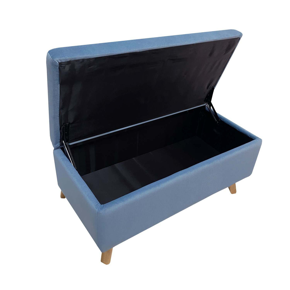 Banqueta Nugo Azul 80 cm con Baúl - Sofas y Poltronas | Bylmo