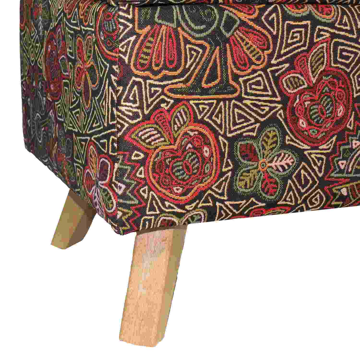 Banqueta Nugo Multicolor Rojo 80 cm con Baúl - Sofas y Poltronas | Bylmo